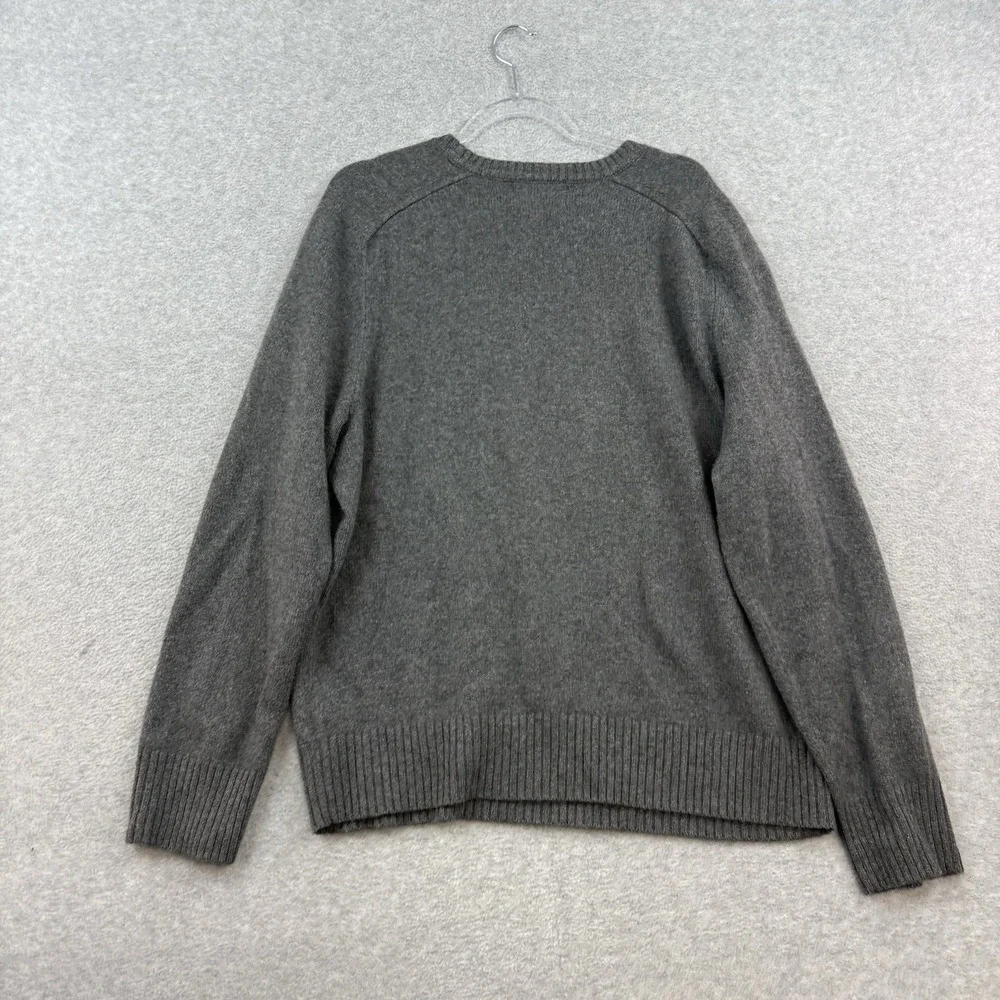 Banana Republic 100% Cashmere Sweater Mens XL‎ Dark Gray Crew Neck Pullover EUC